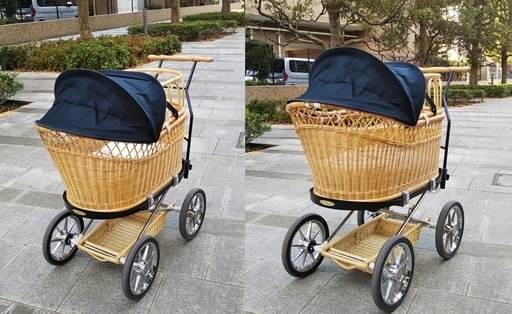 終了＞プスプス 東京乳母車☆人気のブラック・シルバー