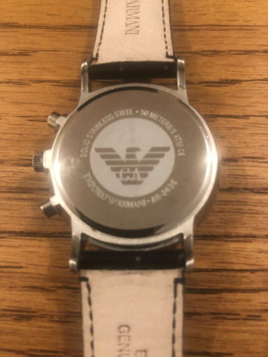 【新品未使用】EMPORIO ARMANI 腕時計 メンズ クロノグラフ 革ベルト