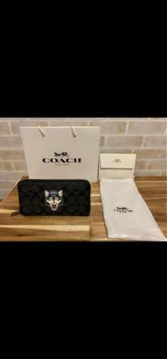 【新品未使用】【送料無料】COACH 狼 シグネチャーレザーウルフ f31520