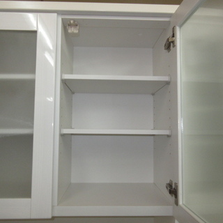 jt0095　家電ボード　3連　ホワイト　木目　幅120cm　キッチンボード　食器棚　キッチン収納　キッチン家具 - 2