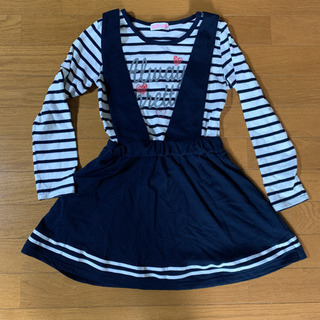 中古 子供服 ボーダー ワンピース 140cm