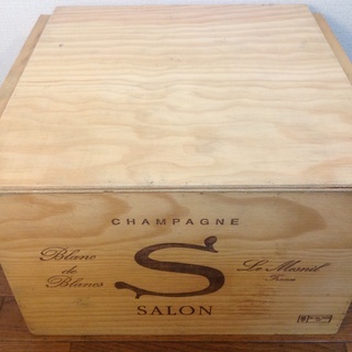 ★ 高級シャンパン SALONの木箱 収納ボックス ★