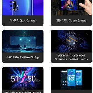 新品 UMIDIGI F2 スマートフォン グローバルバージョン 未開封品 SIM