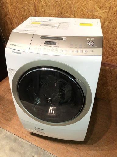 【管理KRS128】SHARP 2015年 ES-Z210-NL 10.0kg/6.0kg ドラム洗濯機