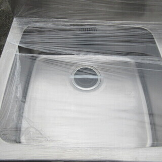 ☆新品 業務用 厨房用品 リクシル ステンレス 2層式シンク 横1500×奥750×高800㎜ バックガード高150×奥60　販売中です！☆