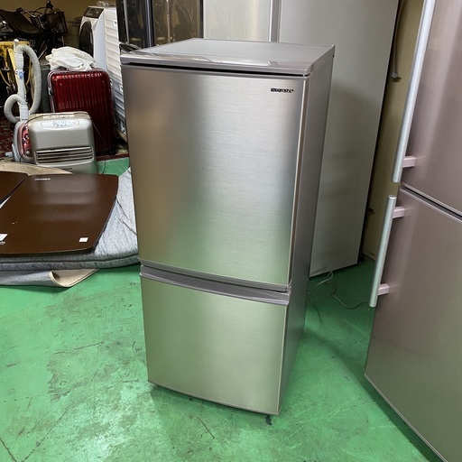 裏【高年式・良品】2019年製 SHARP ノンフロン 冷凍 冷蔵庫 SJ-D14E-N