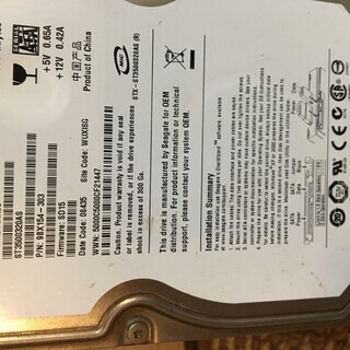 Seagate　500G　HDDx4