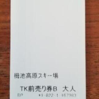 栂池高原スキー場大人1日リフト券4枚