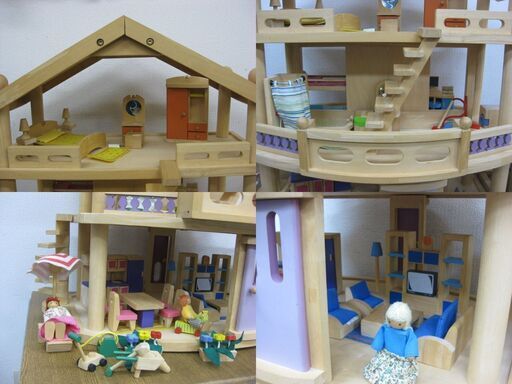 Battat 木製ドールハウス WOODEN DOLL HOUSE 10アクセサリーセット付 10 accessory sets included