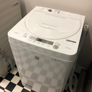 新春セール家電全品20％OFF【リサイクルサービス八光　田上店　安心の3か月保証　配達・設置OK】シャープ 4．5kg全自動洗濯機 keyword キーワードホワイト ESG4E5KW 新春セール家電全品20％OFF【リサイクルサービス八光 田上店 安心の3