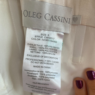 【値下げしました】OLEG CASSINI オレグ　カッシーニ　ウェディングドレス