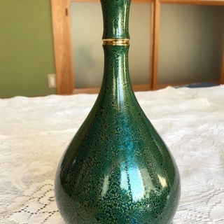 銅製花瓶　高岡銅器　宝玉