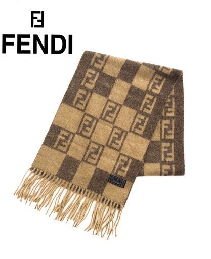 FENDI　ズッカ柄　マフラー　カシミア？