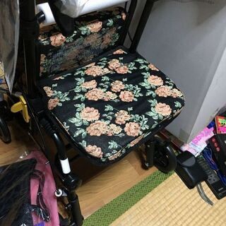 新品 未使用 シルバーカー SHIMA 島制作所 スカイウォーカーS 花柄 折りたたみ コンパクト トートバッグ付