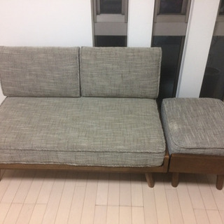 unico ALBERO ソファー 2人掛け オットマン付