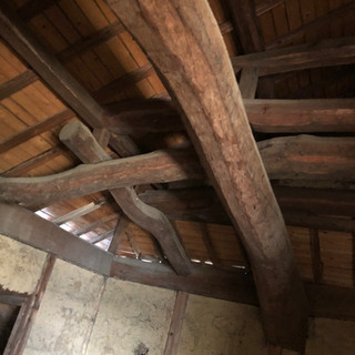 古民家の増築　薪ストーブ 木材