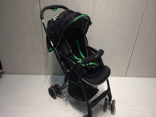 ★1224★Aprica　アップリカ　Flyle　フライル 両対面式ベビーカー　92963　ネロストライプ GN　散歩　ベビー用品　移動用品　赤ちゃん