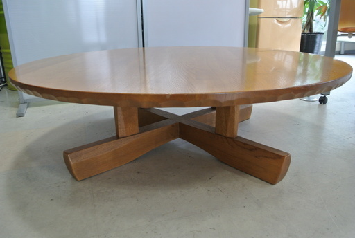 飛騨高山 柏木工 座卓 ローテーブル 丸テーブル 天然木 - テーブル