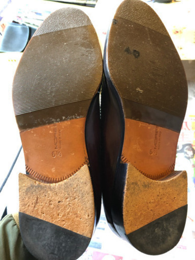 モレスキー MORESCHI レザースリッポン EU6 US7 ブラック モレスキー