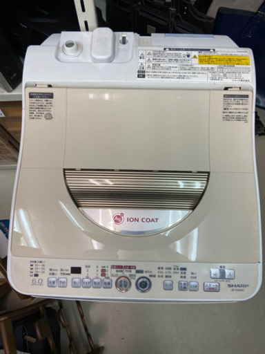 中古 SHARP 乾燥機付き洗濯機 ES-TG6NC 2014年製