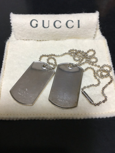 ☆ 】GUCCI☆ グッチ シルバー925 ドッグタグ ネックレス