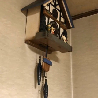 鳩時計 柱時計 昭和レトロ 機械式 からくり時計