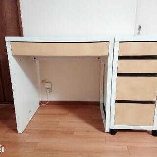 IKEA ミッケ 机&キャスター付収納