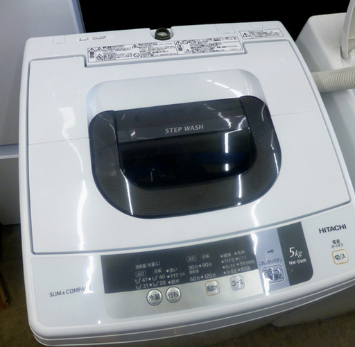 札幌 2016年製 5Kg 洗濯機 日立 NW-5WR コンパクト 単身 新生活 新社会人 学生 一人暮らし