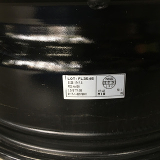 17インチアルミ　4穴100pcd