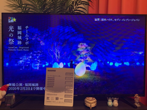 美品！ハイセンス　50型 液晶TV 外付けHDD付き