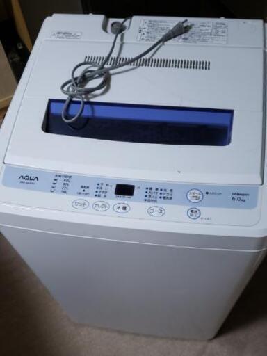 全自動洗濯機 AQUA AQW-S60A(W) 中古【洗濯機 AQUA】