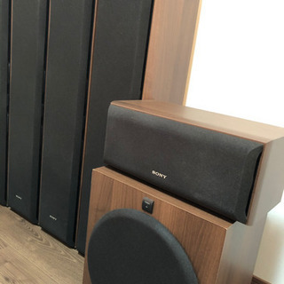 木目のホームシアター 5.1chセット AVアンプ付き