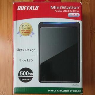 BUFFALO ポータブルHDD 500GB(HD-PC500U...