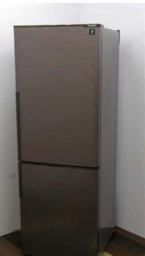 2ドア冷凍冷蔵庫 シャープ ノンフロン プラズマクラスター 270L 茶色 定価約7万円 美品