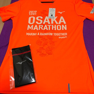 【新品】大阪マラソン2019Tシャツ&ミズノのアームウォーマー