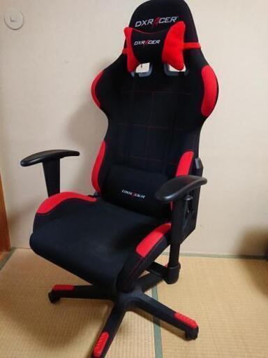 【ゲーミングチェア】中古 DXracer フォーミュラシリーズ・ファブリックモデル ※ヘッドレスト固定具欠品あり