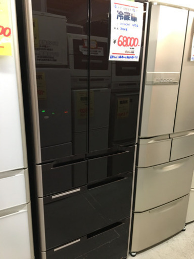 ●販売終了●冷凍冷蔵庫6ドア 自動製氷機付　真空チルド付 電動引出付　2014年製　中古品
