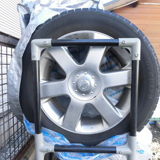 日産エルグランド純正アルミ４本セット 215/6017 E51後期 スタッドレスタイヤ付き