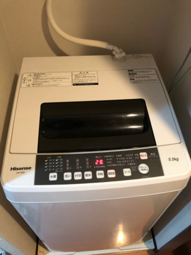 【美品】【値下げ】Hisense洗濯機 HW-T55C