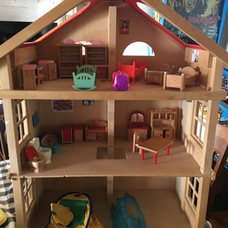 バービー&Playmobil 木の家と家具 500円
