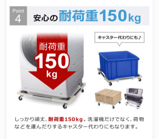 キャスター付き洗濯機置き台（1月28日処分予定）
