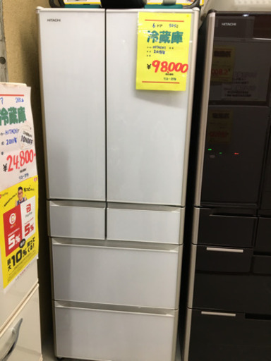 ○販売終了○冷凍冷蔵庫6ドア フレンチドア 505L HITACHI 2018年 自動