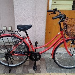 NA2･G 26吋ファミリーサイクル 外装6段/レッド