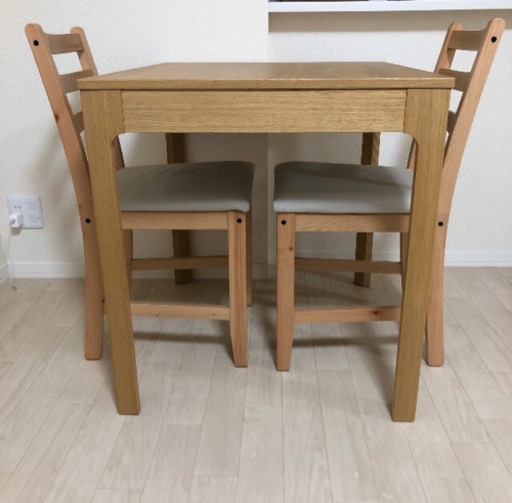【美品】IKEA  EKEDALEN ダイニングテーブル\u0026椅子2脚セット