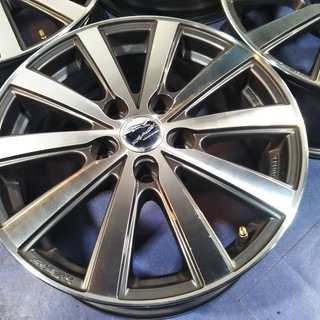 16インチ 4本 アルミ【人気 エンケイ製】 ノア エスティマ クラウン オーリス セレナ ステップワゴン ヴェゼル アクセラ CX-3【富山】+48 SMACK スマック 4本