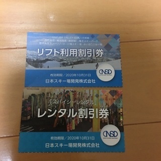 駐車場開発　リフト利用割引券　５人まで有効めいほうスキー場50%オフ