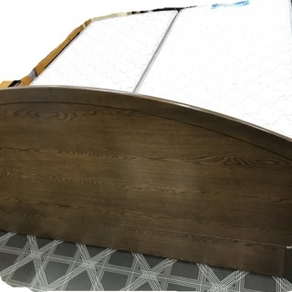 フランスベット ワイドクイーンサイズベッド マットレス付き 収納付き