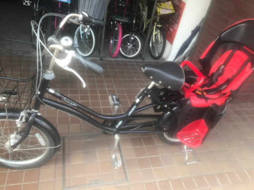 ★美品★maruishi3人乗り対応20インチ自転車　内装３段変速　ledオートライト付き　ブラックブルー