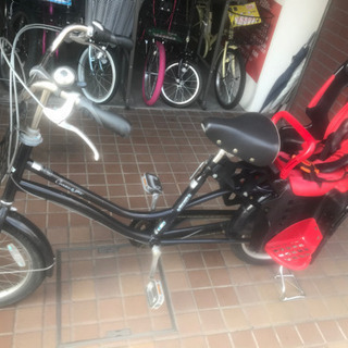 ★美品★maruishi3人乗り対応20インチ自転車　内装３段変速　ledオートライト付き　ブラックブルー