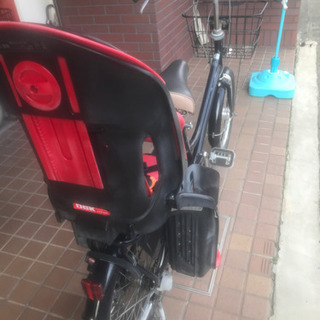 ★美品★maruishi3人乗り対応20インチ自転車　内装３段変速　ledオートライト付き　ブラックブルー